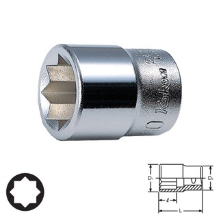 KOKEN 2410M-12 ลูกบ๊อก ถนอมมุมน๊อต 1/4"-12mm. | MODERNTOOLS OFFICIAL