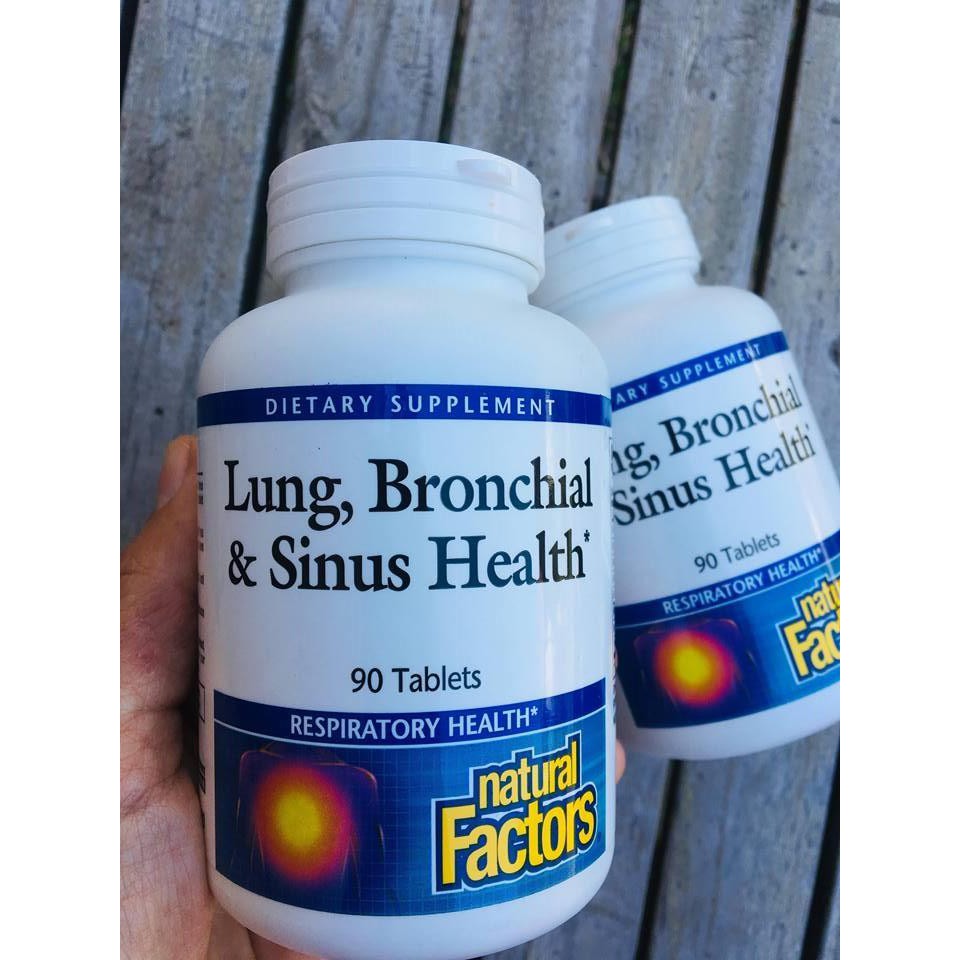 (Natural Factors®) Lung,Bronchial & Sinus Health 90 Tablets อาหารเสริมเพื่อสุขภาพ
