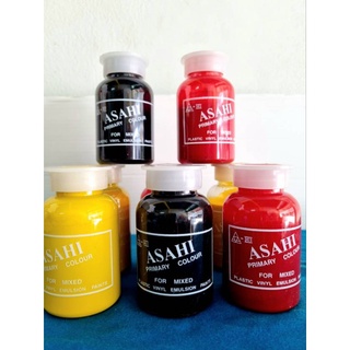 ASAHI แม่สีน้ำ (ขวด100g) สีน้ำอะครีลิค สีน้ำ แม่สี ทาบ้าน ภายใน ภายนอก