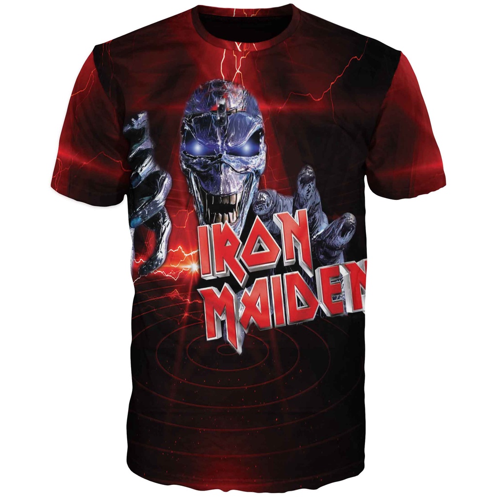 เสื้อยืดวงสัญลักษณ์สัญลักษณ์แฟชั่นวินเทจ 80s 3d