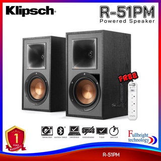 Klipsch R-51PM Powered Speakers ลำโพงคุณภาพสูงขนาด 5 นิ้ว กำลังขับสูงสุด 140 วัตต์ รับประกันศูนย์ไทย 1 ปี แถมฟรี! ปลั๊กไฟ 1 ตัว