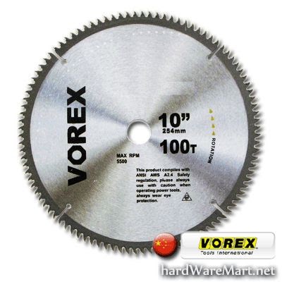 VOREX ใบเลื่อยวงเดือน 10" x 100T ตัดมิเนียม TCG10100 70192 ของแท้ 100%