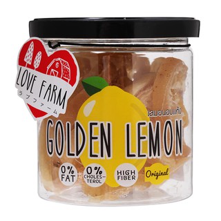 เลิฟฟาร์มเลมอนสีทองอบแห้ง 120กรัม Love Farm Dried Golden Lemon 120g.