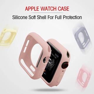 เคสซิลิโคนนิ่ม สีแคนดี้ สําหรับ Apple Watch 7 SE 6 5 4 3 2 1 iWatch Series 38 มม. 40 มม. 41 มม. 42 มม. 44 มม. 45 มม.