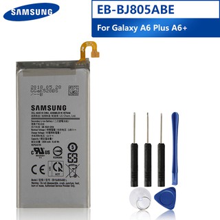 SAMSUNG แบตเตอรี่ สำหรับSamsung Galaxy A6 Plus A6 + A605 J6 + J805 EB-BJ805ABE แบตเตอรี่ชาร์จ 3500MAh