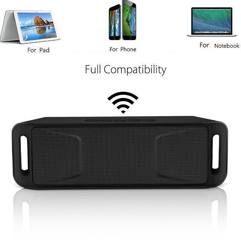 Portable Wireless Bluetooth Speaker TF USB FM Radio Built-In Microphone ...