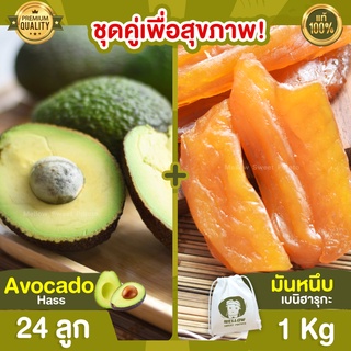 มันหนึบ 1kg + อะโวคาโด 24 ลูก Avocado Hass อะโวคาโด้ อโวคาโด อะโวคาโดสด มันหนึบ ญี่ปุ่น มันหนึบญี่ปุ่น มันหวานญี่ปุ่น