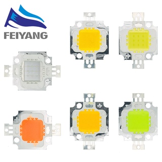 ลูกปัด LED 10W พลังงานสูง 10W สีขาว ฟ้า แดง เขียว เหลือง วอร์มไวท์ 600mA 12.0V 800-1000LM 24*40mil