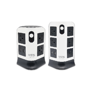 Vox ปลั๊กไฟคอนโดมาตรฐาน มอก. รุ่น NV-T272U (2 ชั้น) และ รุ่น NV-T2112U (3 ชั้น) 16A. 2300W 3M. มีกันไฟกระชาก ประกัน 3 ปี