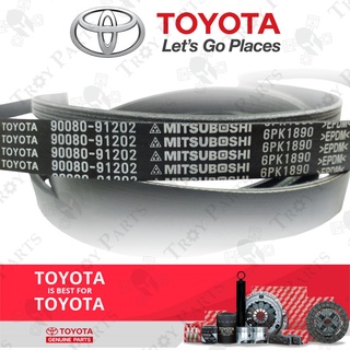 สายพานพัดลม 90080-91202 สําหรับ Toyota Altis 1.6 1.8 ZZE121 ZZE122 (6PK1890)