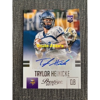 2015 Panini Prestige Football : Washington Football Team - Taylor Heinicke #288 Rookie, Auto🔥🔥