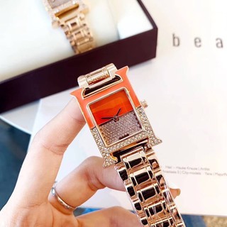 นาฬิกาข้อมือผู้หญิง GENEVA แบรนแท้หน้าปัดสไตล์ Hermes ตัวขายดีมาก