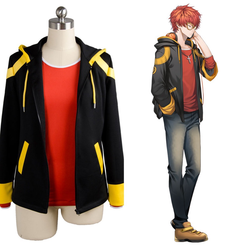 อะนิเมะ Mystic Messenger คอสเพลย์เครื่องแต่งกายเสื้อแจ็คเก็ต