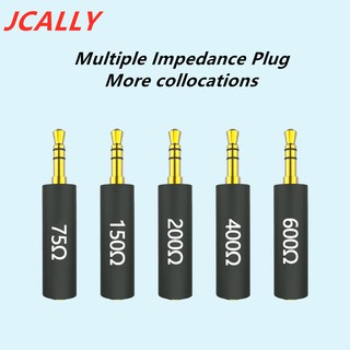 Jcally อะแดปเตอร์ปลั๊กหูฟัง 30 75 150 200 400 600 โอห์ม ตัดเสียงรบกวน 3.5 มม.