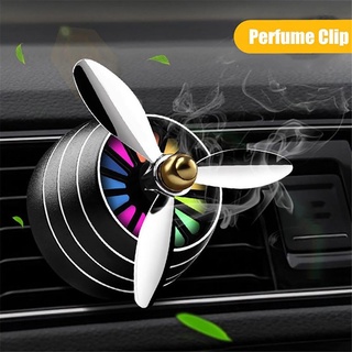 Car Air Vent Freshener Perfume Clip LED Fan Fragrance Aroma Diffuser Decoration