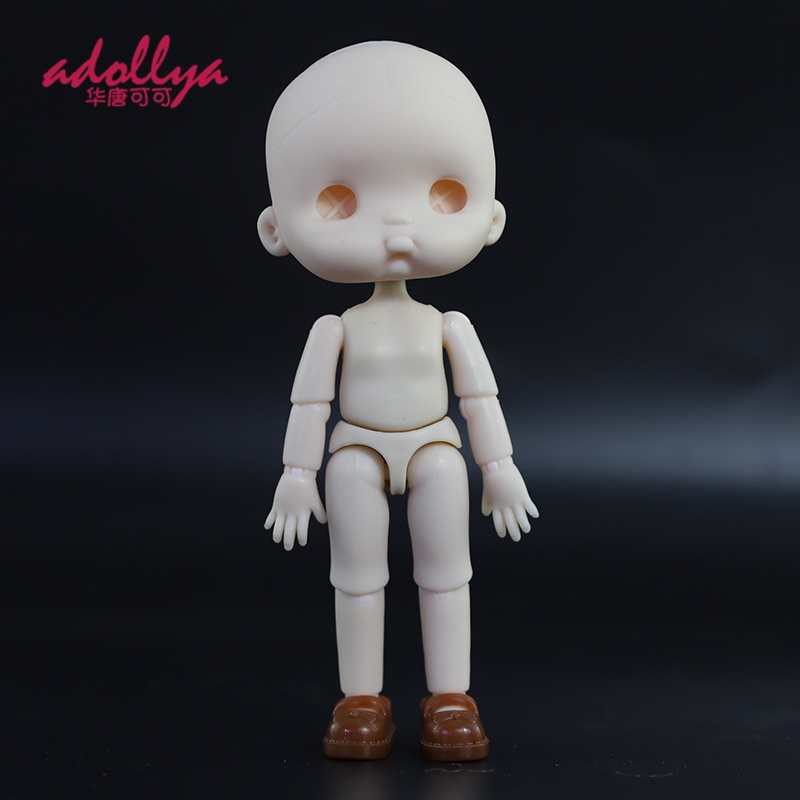 Ob11 ตุ๊กตา BJD 1/12 ข้อต่อขยับได้ 12.8 ซม. สีขาว สําหรับเด็กผู้หญิง 12 ชิ้น