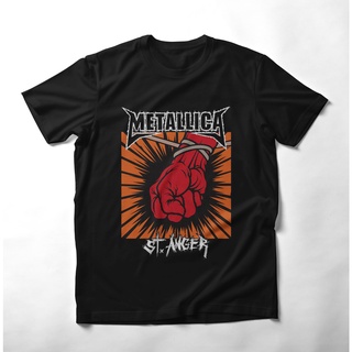 เสื้อยืดโอเวอร์ไซส์เสื้อเชิ้ตแขนสั้น Metallica เสื้อยืด ลาย MUSIC ของแท้ เสื้อยืด สําหรับผู้ชาย เสื้อยืด พิมพ์ลาย Distro