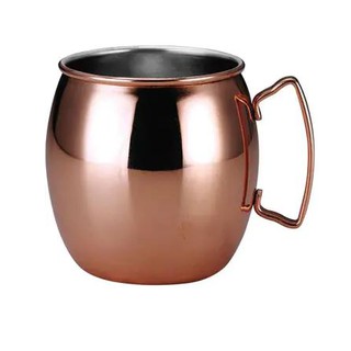 แก้วมอสโค แก้วเคลือบทองแดง Moscow Mule Mug Copper 400ml.  HK235