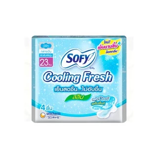 SOFY Cooling Fresh Slim Wing 23cm ผ้าอนามัย 4pcs