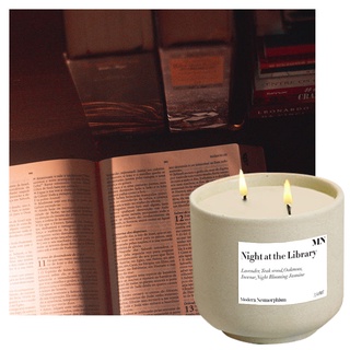 MN FORMULA CERAMIC CANDLE กลิ่น Night at the Library เทียนหอม กลิ่นหนังสือชวนหลงใหล ขนาด L