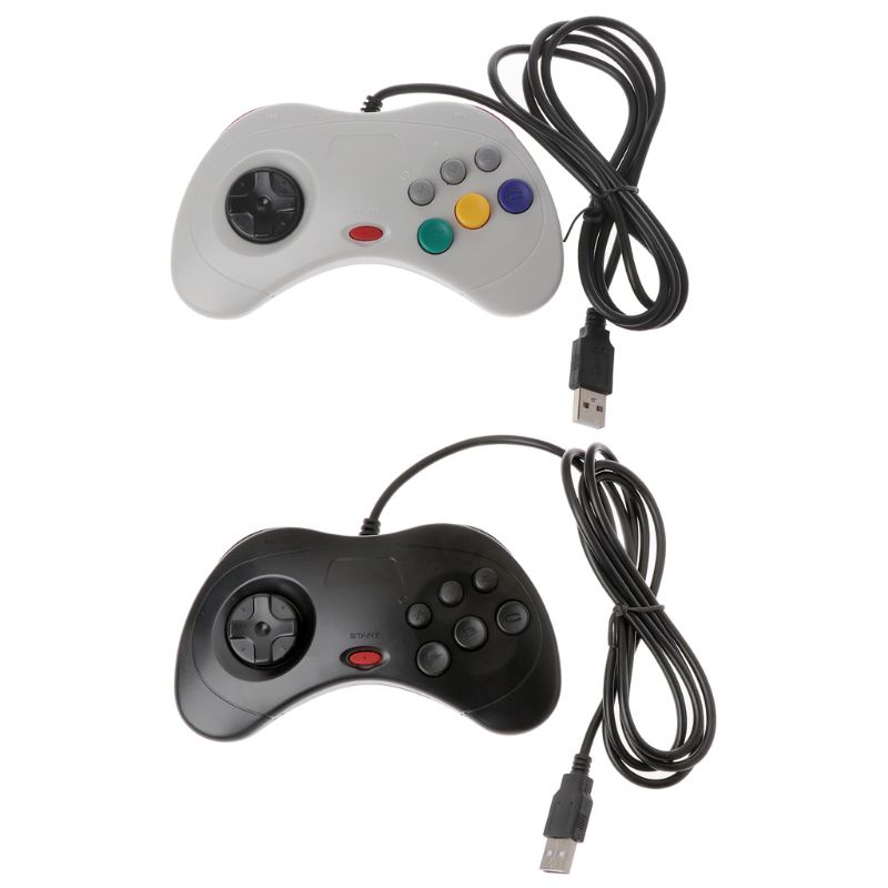 SUIT จอยสติ๊กเกมคอนโทรลเลอร์สําหรับ Saturn สําหรับ PC สําหรับพอร์ต USB