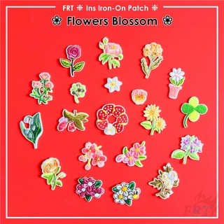 ☸ Flowers Blossom Series 01 Iron-On Patch ☸ 1Pc Plants DIY Sew on Iron on Badges Patches