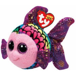 TY ตุ๊กตา ทีวาย Beanie Boos FLIPPY - multicolored fish size medium