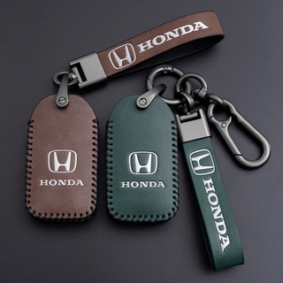 เคสกุญแจรีโมทรถยนต์ แบบหนัง สําหรับ Honda XRV Civic CRV Accord CITY Hrv