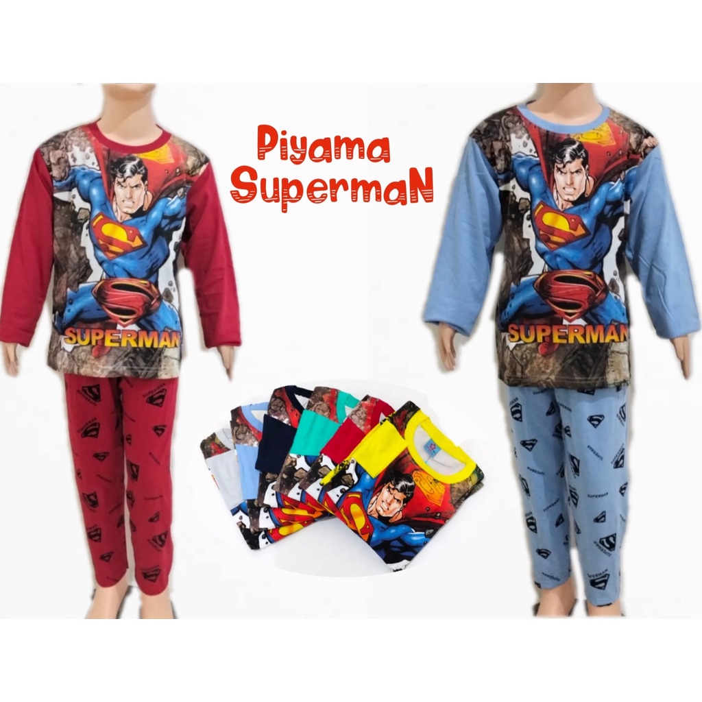 ชุดนอนเด็กลาย SUPERMAN FULLPRINT Motif - ชุดนอนเด็ก - ชุดนอนเด็กผู้ชาย Superman Fullprint