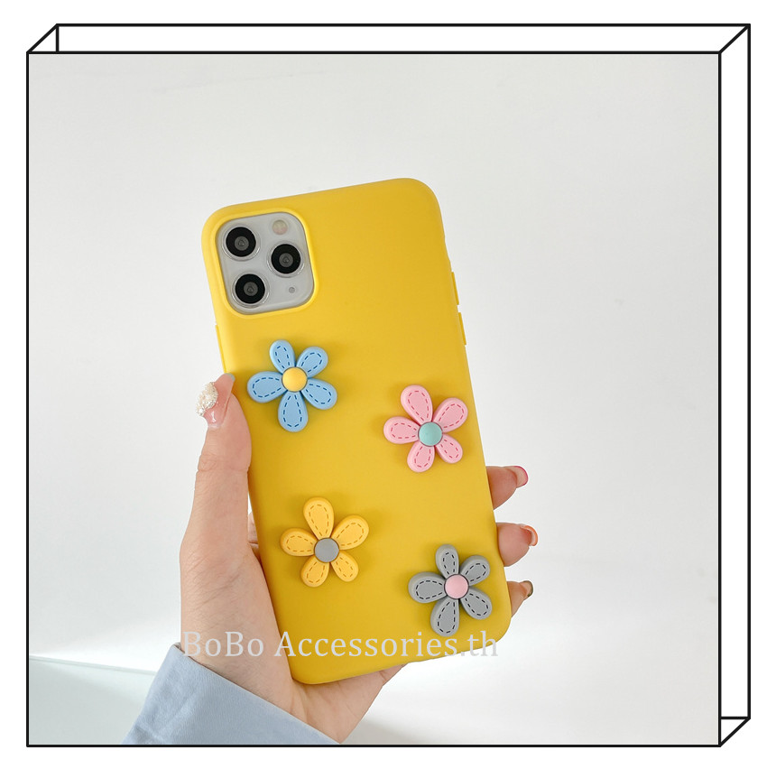 เคสโทรศัพท์มือถือ TPU แบบนิ่ม ลายดอกไม้ 3D สําหรับ Realme C21Y C25Y C2 C3 C11 2020 C12 C17 Narzo 30A 20 Pro #8