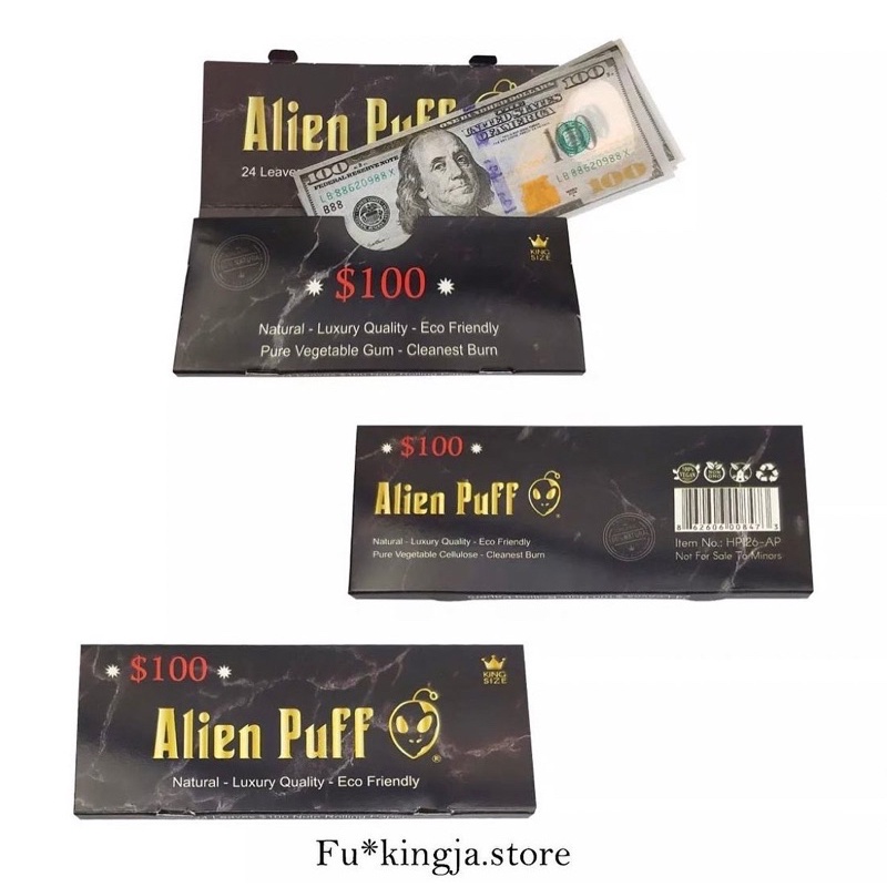 กระดาษพันลำแบงค์ดอลล่าร์ alien puff 100$ KS