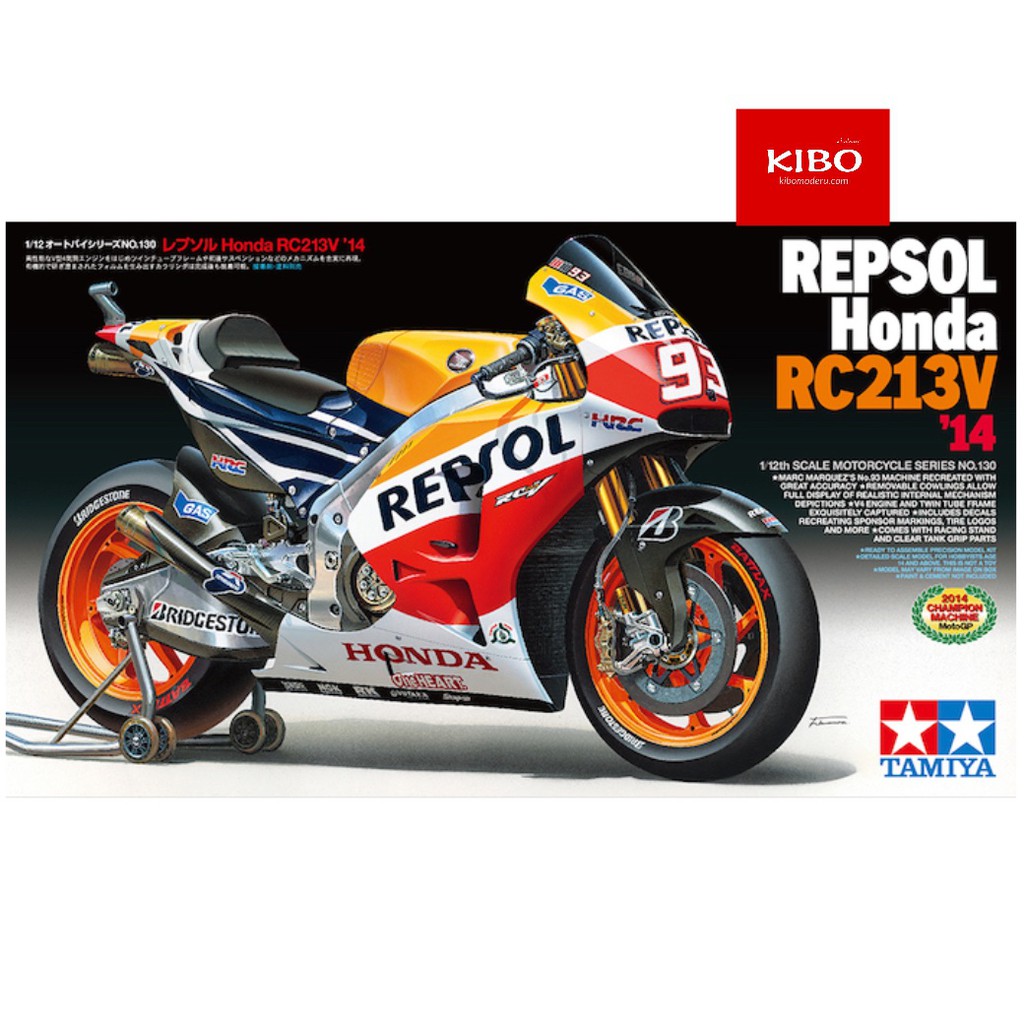 โมเดลรถมอเตอร์ไซค์ 14130 Repsol Honda RC213V 2014 1/12