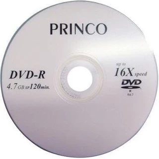 แผ่นดีวีดี DVD-R 4.7Gb 16X ยี่ห้อ Princo ของแท้ 50 แผ่น