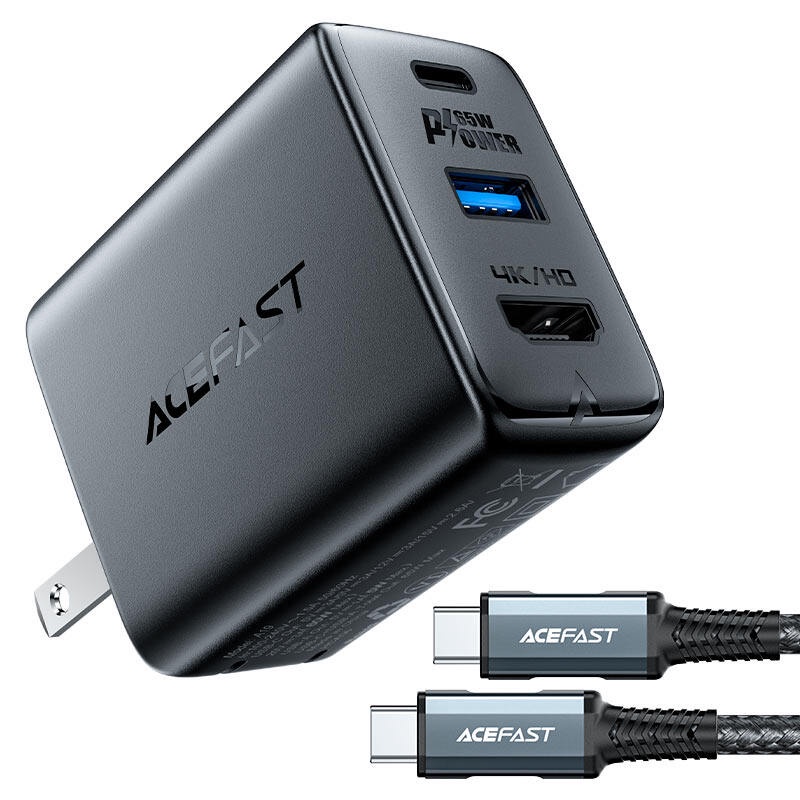[NEWJL22Bลด200.-] ACEFAST Smart Wall USB-C (60W)/USB-A5W/Media port 4K ...