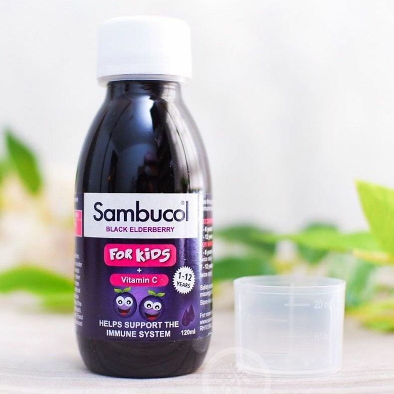 [พร้อมส่ง] UK Sambucol Kids Formula Black Elderberry + Vitamin C 120ml