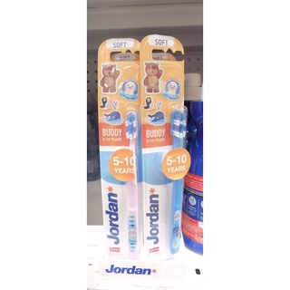 Jordan จอร์แดนแปรงสีฟันเด็ก Junior Buddy สำหรับ 5-10 ปี และ1-4ปี