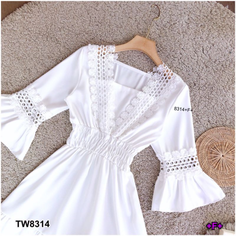 เดรสสั้นสีขาว เดรสขาว ชุดขาว เดรสไปทะเล ชุดไปทะเล - รูปที่ 4