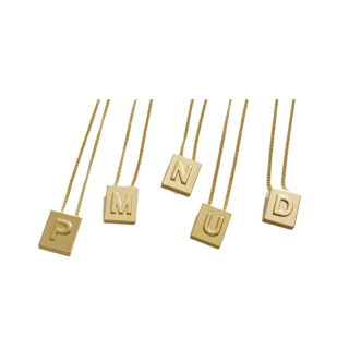 Lapaire | รุ่นขายดี✨ Gold plate alphabet necklace สร้อยคอตัวอักษร A-Z [ Silver925 ]