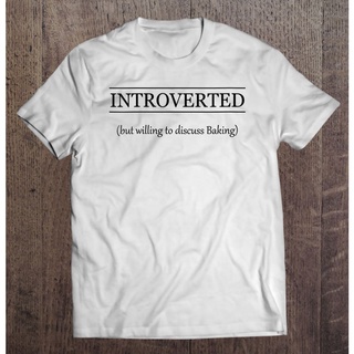 เสื้อยืด พิมพ์ลาย Introverted But Willing To Discuss Baking Baker สําหรับผู้ชาย