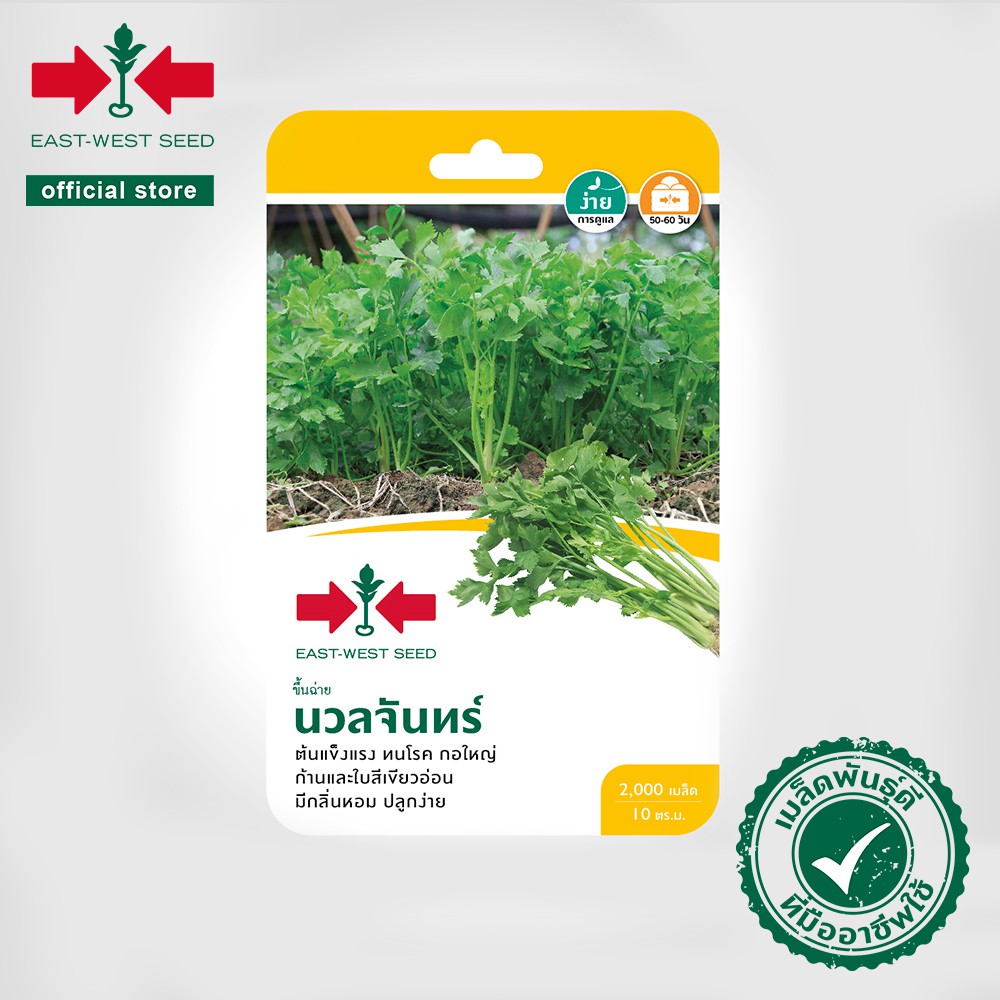 ศรแดง เมล็ดพันธุ์ขึ้นฉ่าย นวลจันทร์ (East-West Seed) เมล็ดพันธุ์ผัก เมล็ดพันธุ์ ผักสวนครัว ตราศรแดง