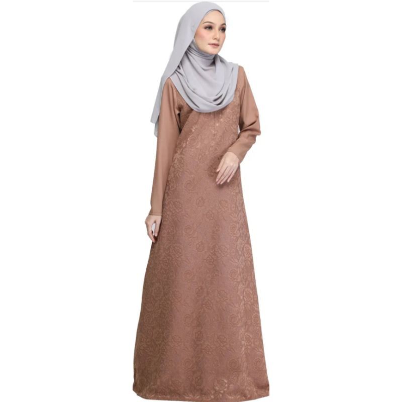 Dian Collection Jubah Ameena Fawn Brown - Size L - ได้รับอนุญาตใช้ครั้งเดียว