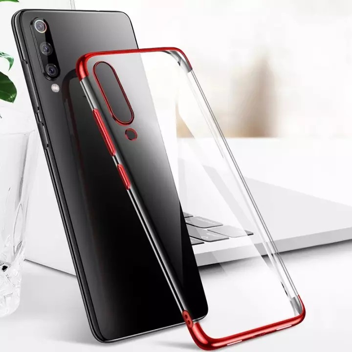 Case Huawei Y9s เคสหัวเว่ย Y9S เคสนิ่ม TPU เคสใสขอบสี สินค้ามาใหม่ สีดำ สีแดง สีนำเงิน เคสสวยและบาง ขายดีมาก