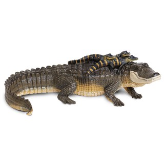 Safari Ltd. : SFR259629 โมเดลจระเข้ IC Alligator with Babie