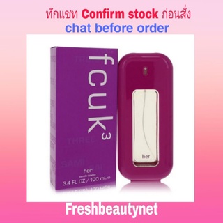 พร้อมส่ง FRENCH CONNECTION UK  Fcuk 3 Her Eau De Toilette Spray 100ml