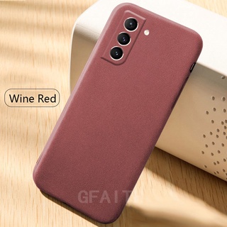 New เคสโทรศัพท์ Samsung Galaxy S21 FE 5G S22 Ultra S22+ 2022 Luxury TPU Matte Soft Case Silicone Simple Ultra Slim Lens Protection Cover เคส S22Plus