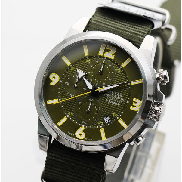 นาฬิกา ALBA Sport Chronograph Gent AM3371X1 ของแท้ ประกันศูนย์ 1 ปี นาฬิกาผู้ชาย นาฬิกาผู้ชาย 2019 นาฬิกาแบรนด์