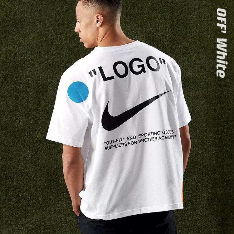 Nike X Off White 21 Ss เส อย ดแขนส นขนาดใหญ ส ขาว ส ด า Shopee Thailand