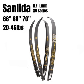 Sanlida Archery X9 Miracle ILF Limb 66/68/70 นิ้ว 20-46 LBS โฟมกราไฟท์ คันธนูโค้งกลาง กลางแจ้ง ซันลิดา ของแท้