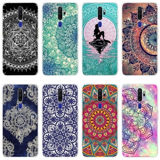 OPPO a9 a5 2020 a31 2020 a3s a5s a71 a1k a37 Case TPU Soft Silicon Protecitve Shell Phone casing Cover Floral Paisley Flower Mandala