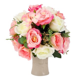 แจกันดอกไม้ WACH 02 SIZE S สีชมพู ARTIFICIAL FLOWERS IN DECORATIVE VASE WACH 02 SIZE S PINK